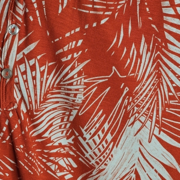 George Women's Orange & White Palm Tree Tank Top Size XL - Picture 5 of 9